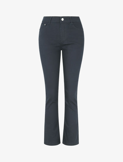 Jean droit grande taille effet push up - Marine - 1