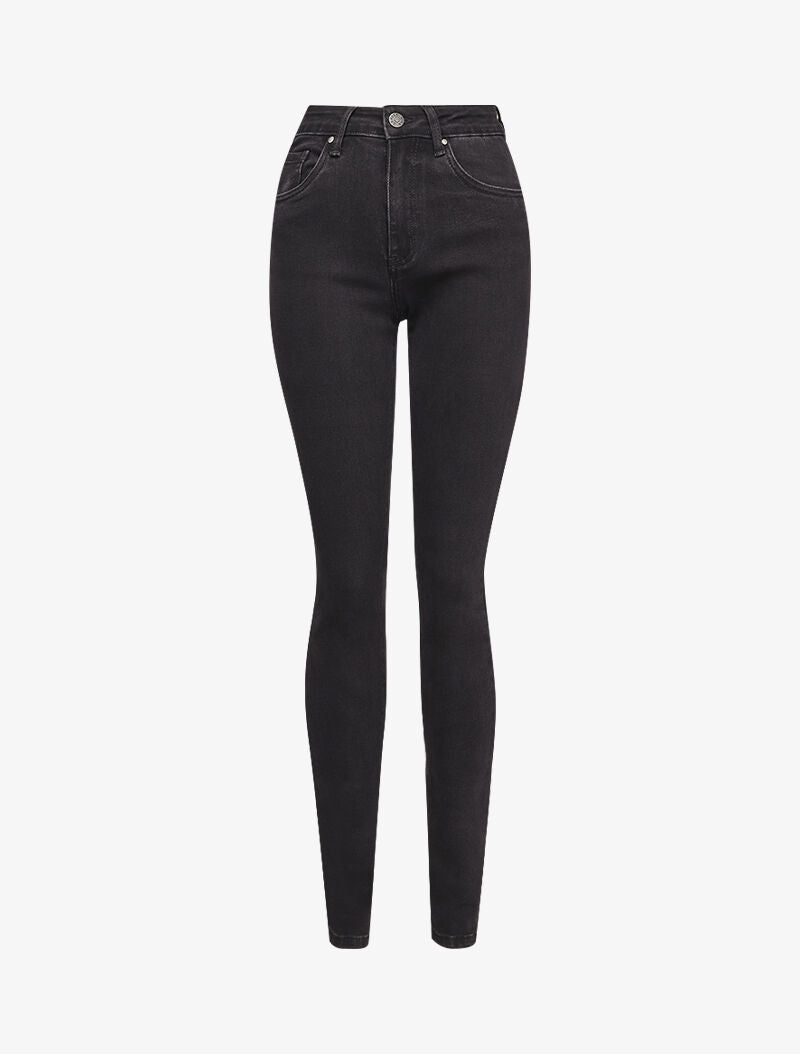 Jean slim extra long à taille standard - Noir - 1
