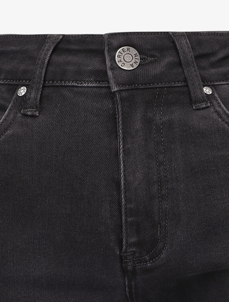 Jean slim extra long à taille standard - Noir - 3