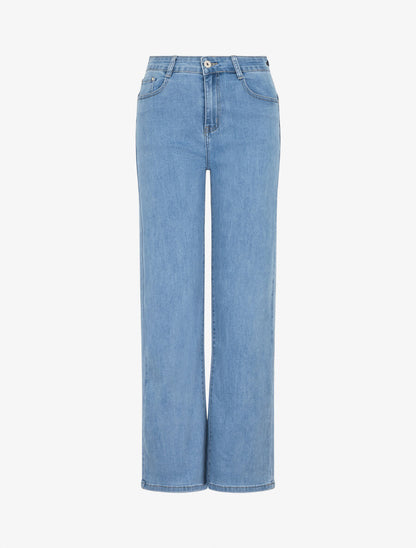 Jean push up à taille standard coupe droite - Bleu denim - 4