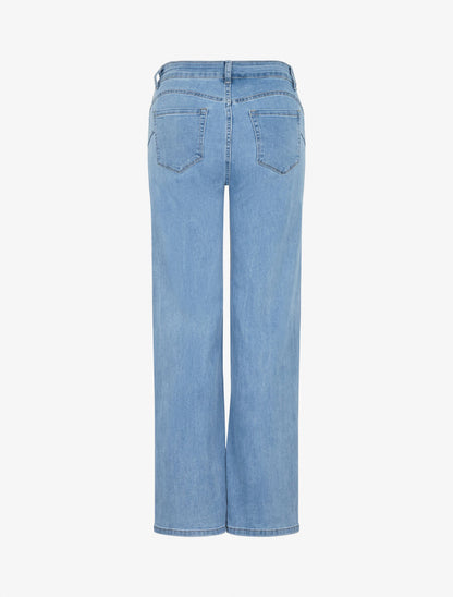 Jean push up à taille standard coupe droite - Bleu denim - 2