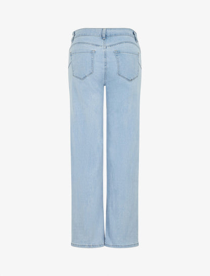 Jean push up à taille standard coupe droite - Bleu - 2