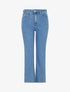 Jean droit bords francs taille haute - Bleu clair - 1