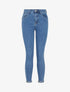 Jean coupe skinny bords retroussés - Bleu - 4
