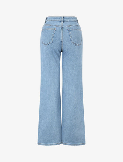 Jean ample à taille haute - Bleu clair - 2