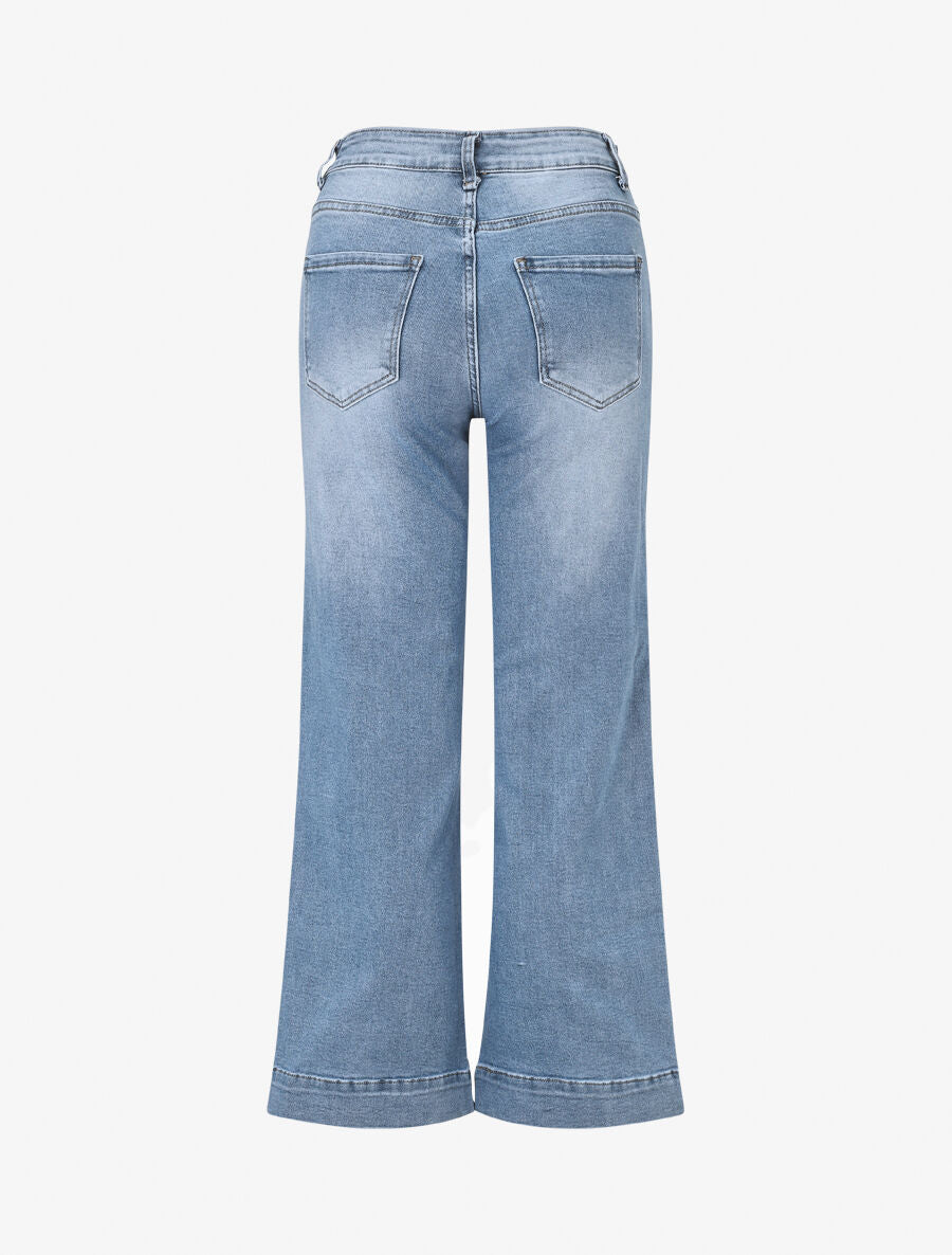 Jean wide leg classique - Bleu - 2