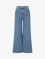Jean wide leg coupe droite - Bleu - 4