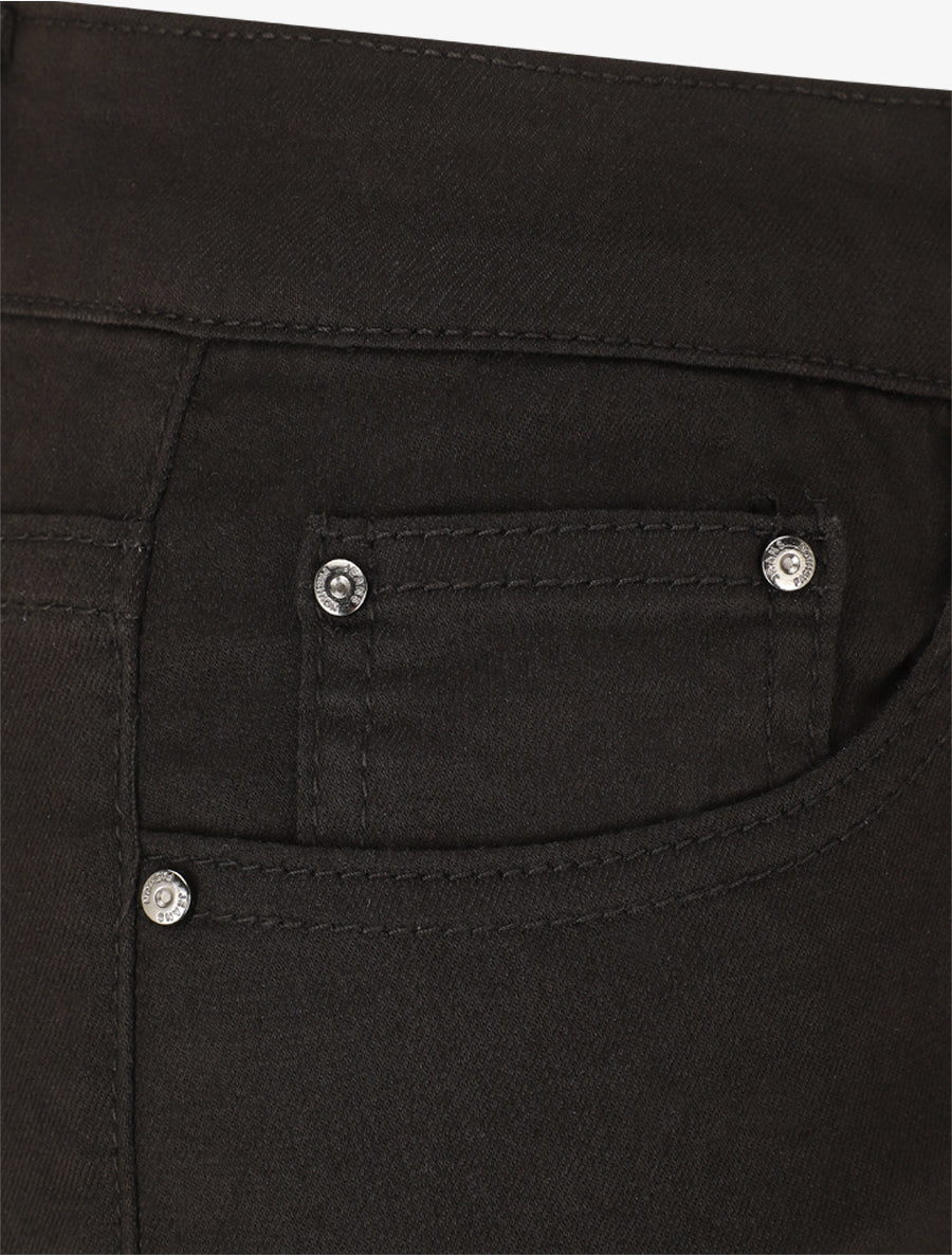 Jean droit basique taille haute - Noir - 3