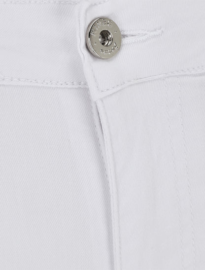 Jean droit basique taille haute - Blanc - 3