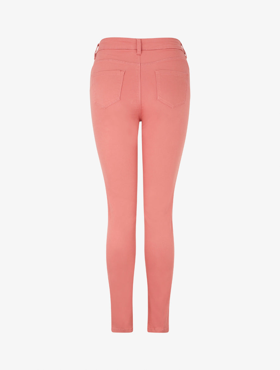 Jean slim push up taille haute - Rose - 2