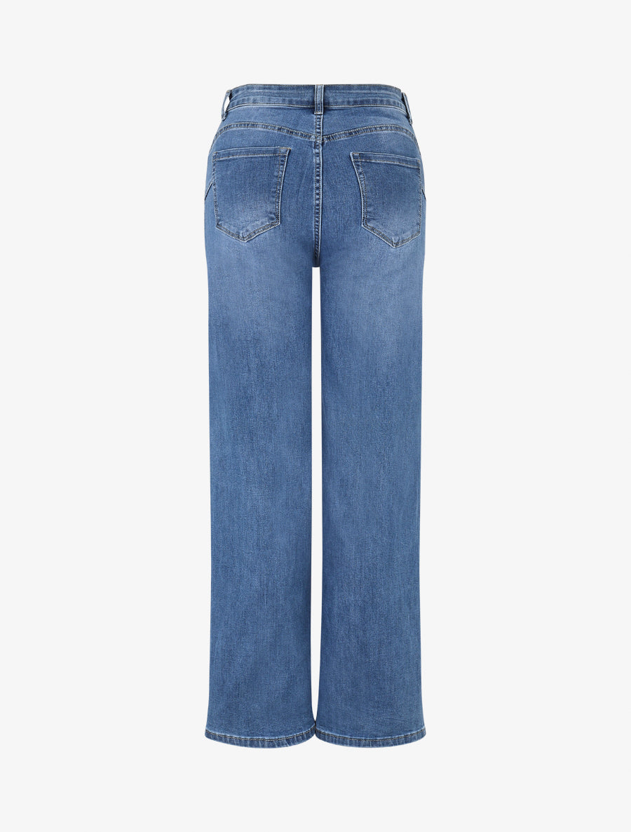 Jean push up coupe droite - Bleu - 2