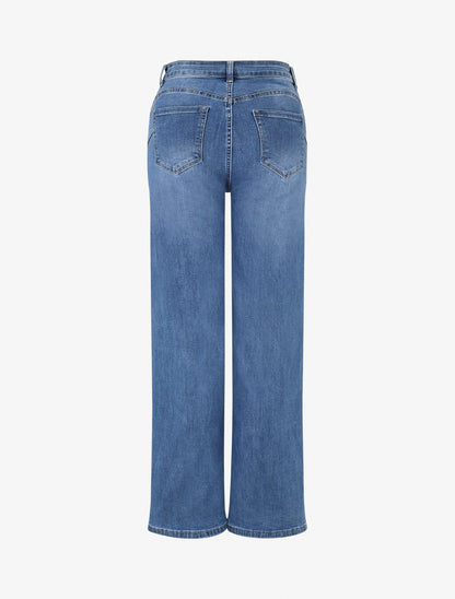 Jean push up coupe droite - Bleu - 2