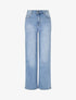 Jean taille haute push up coupe droite - Bleu denim - 1