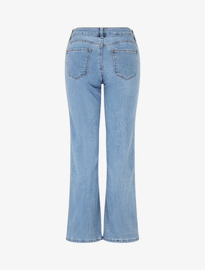 Jean coupe droite taille haute - Bleu clair - 2