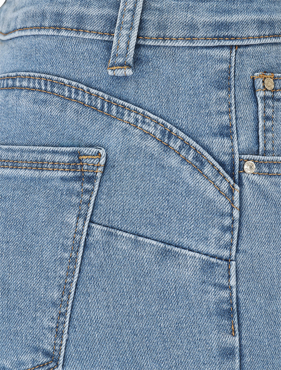 Jean coupe droite taille haute - Bleu clair - 3
