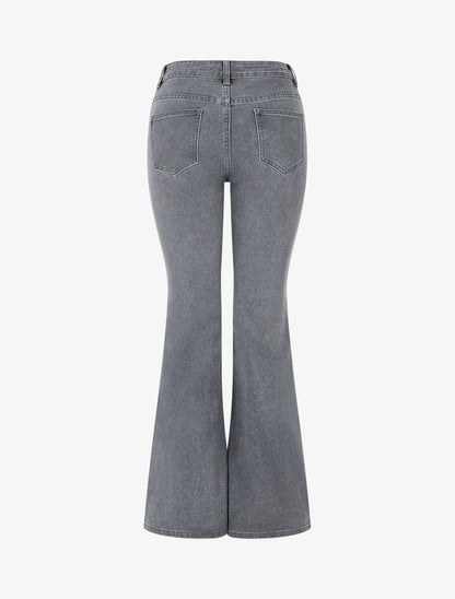 Jean standard coupe flare - Gris - 2