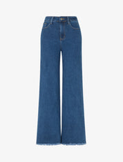 Jean ample taille standard à bords francs - Bleu denim - 1