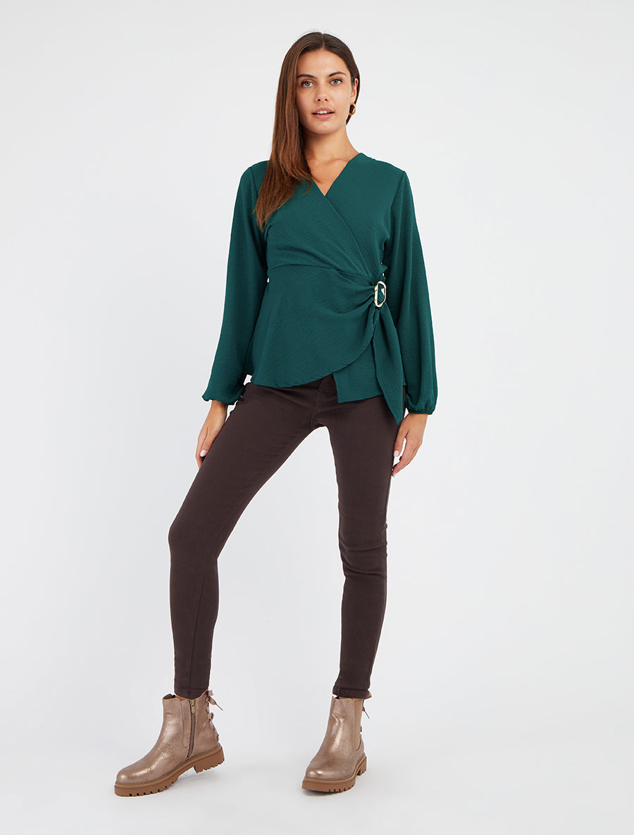 Jean skinny taille standard - Marron foncé - 8