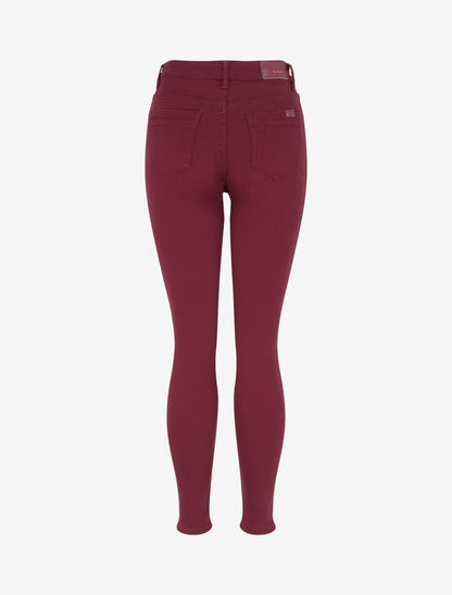 Jean skinny uni taille haute - Prune - 2
