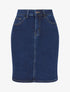 Jupe en jean droite taille haute - Bleu denim - 1