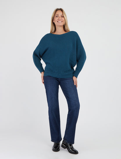 Gerade geschnittene Jeans in verwaschenem Blau - Blau