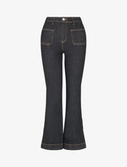 Jean à 4 poches coupe bootcut - Noir - 1