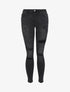 Jean skinny déchiré à taille basse - Noir - 4