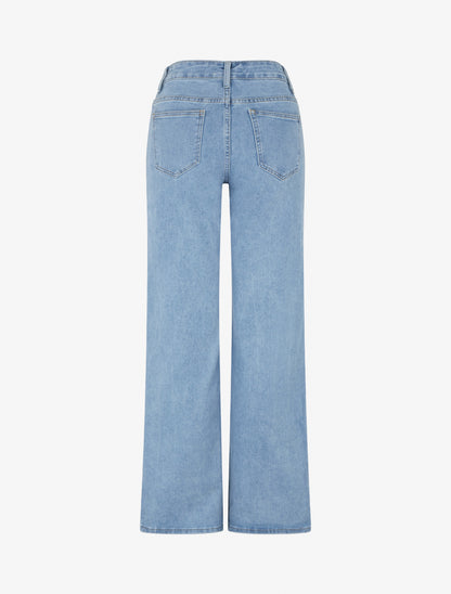 Jean ample à taille haute - Bleu clair - 2