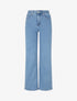 Jean push up à poches floqués coupe droite - Bleu - 1