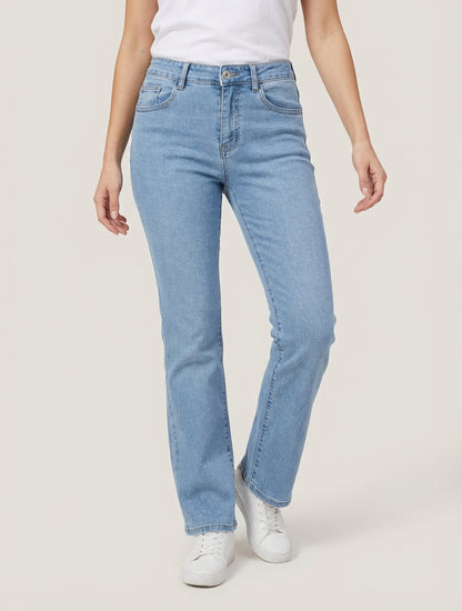 Jean, gerade geschnitten. - Blau