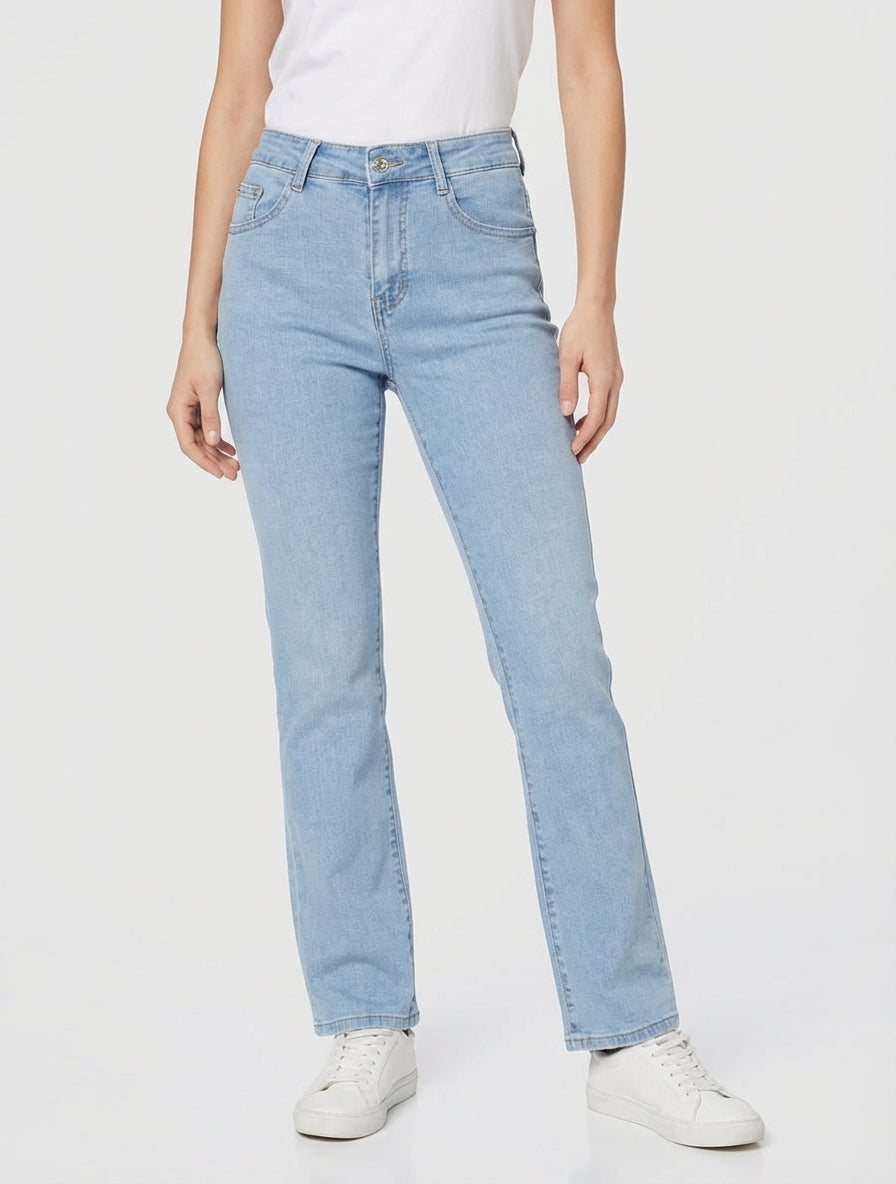 Jean Standard Push Up Straight Fit - Blau