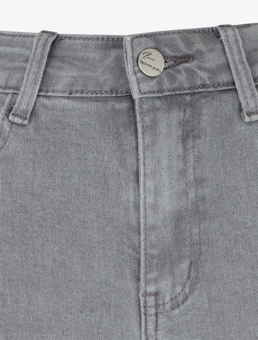 Jean wide leg coupe droite - Gris - 3