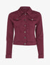 Veste en jean unie - Lie de vin - 3