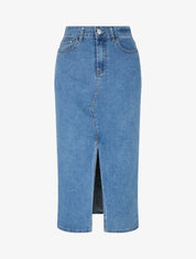 Jupe en jean fendue à l&