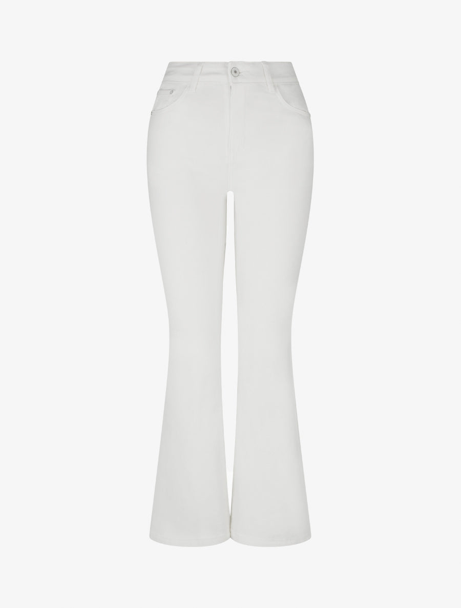 Jean flare push-up à taille haute - Blanc - 1