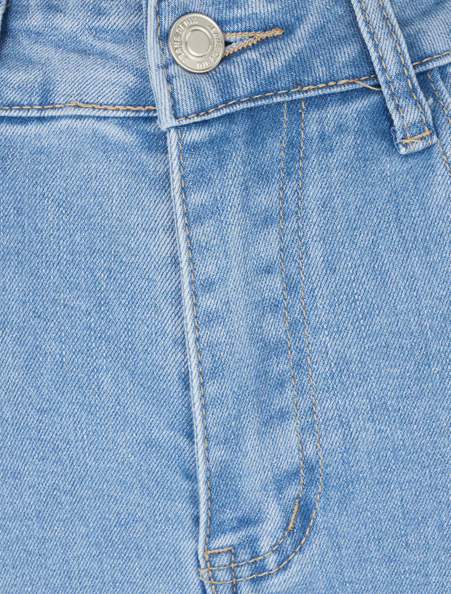 Jean coupe flare taille haute - Bleu clair - 3