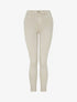 Jean skinny uni à taille standard - Beige - 1