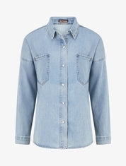 Chemise en jean droite - Bleu clair - 1