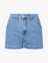 Short en jean taille standard coupe ajustée - Bleu - 1