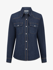 Chemise en jean basique - Bleu brut - 1