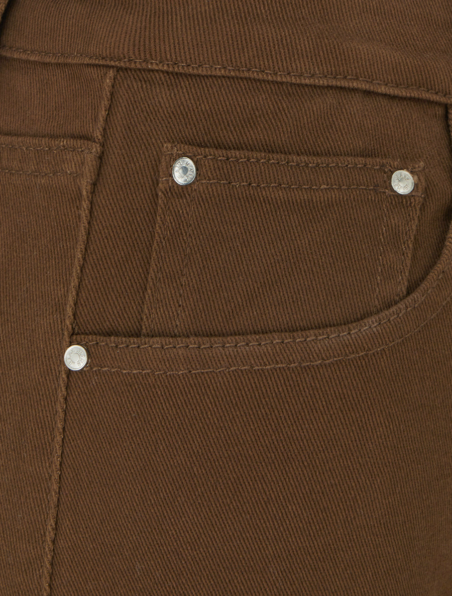 Jean mom uni - Marron - 3