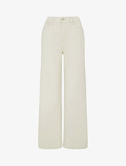 Jean grande taille coupe droite - Beige - 1