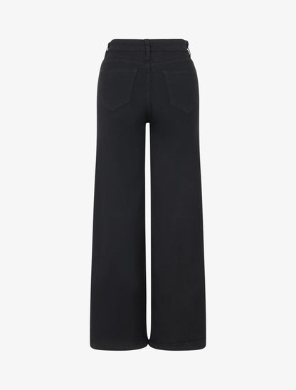 Jean wide leg taille haute - Noir - 2