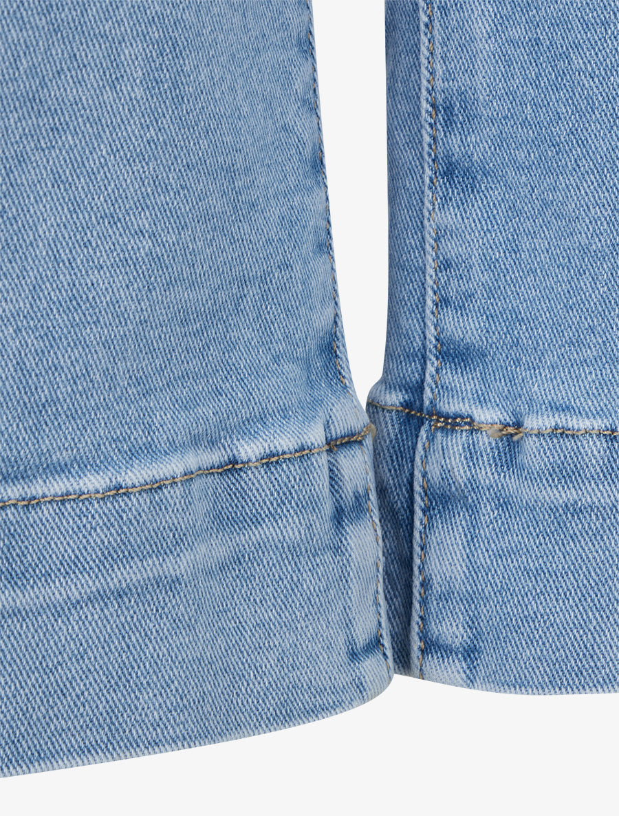 Jean taille standard délavé coupe droite - Bleu - 3