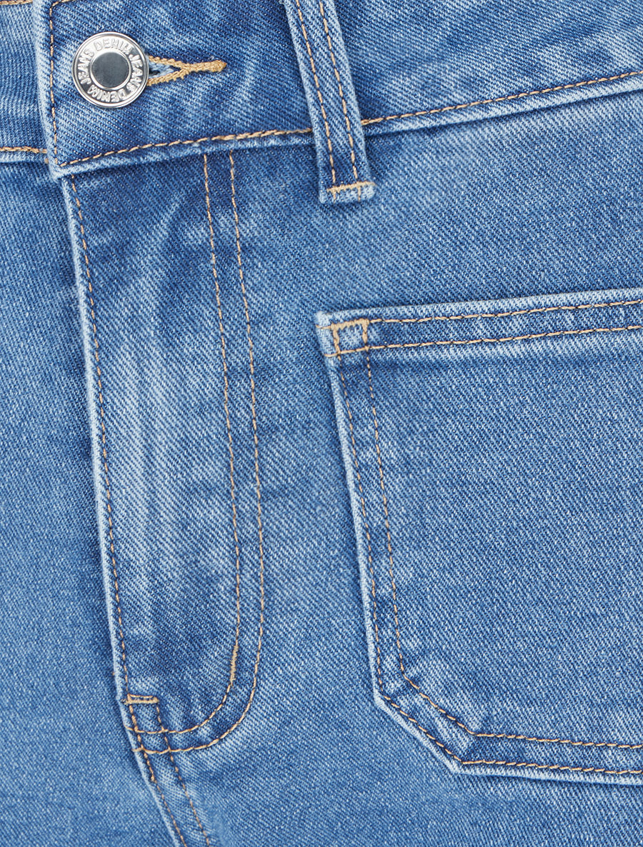 Jean wide leg coupe droite - Bleu - 3