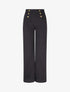 Jean à fermeture boutonnée coupe droite - Noir - 1
