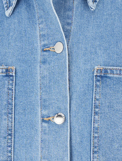 Veste en jean oversize - Bleu clair - 3