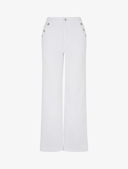 Jean wide leg coupe droite - Blanc - 1