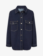 Surchemise en jean coupe oversize - Bleu brut - 1