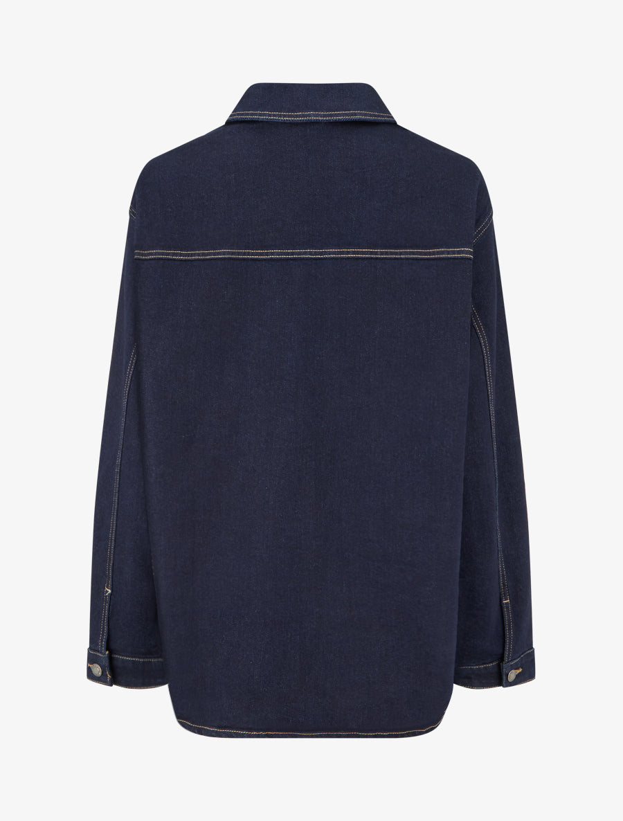 Surchemise en jean coupe oversize - Bleu brut - 2